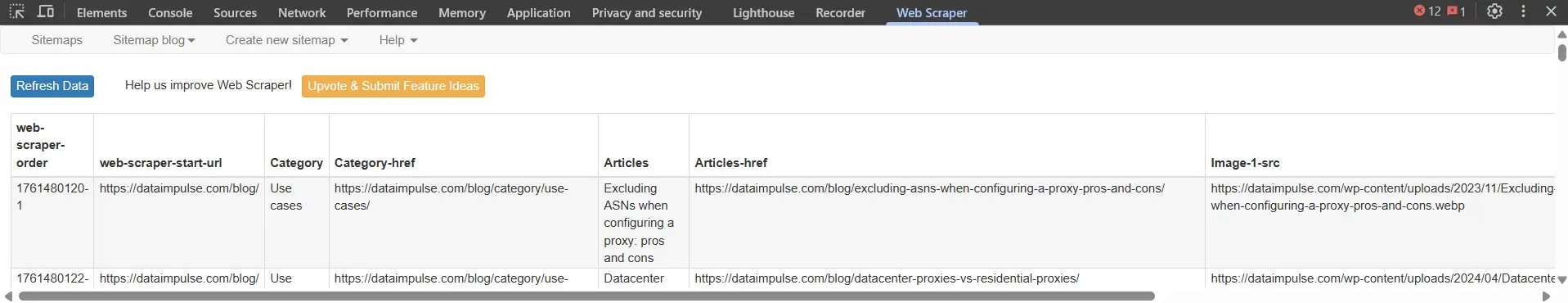 Web scraper extension integration guide