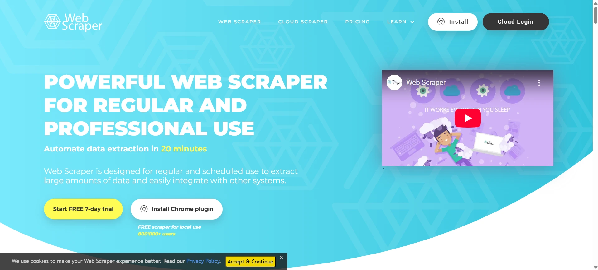 Web scraper extension integration guide