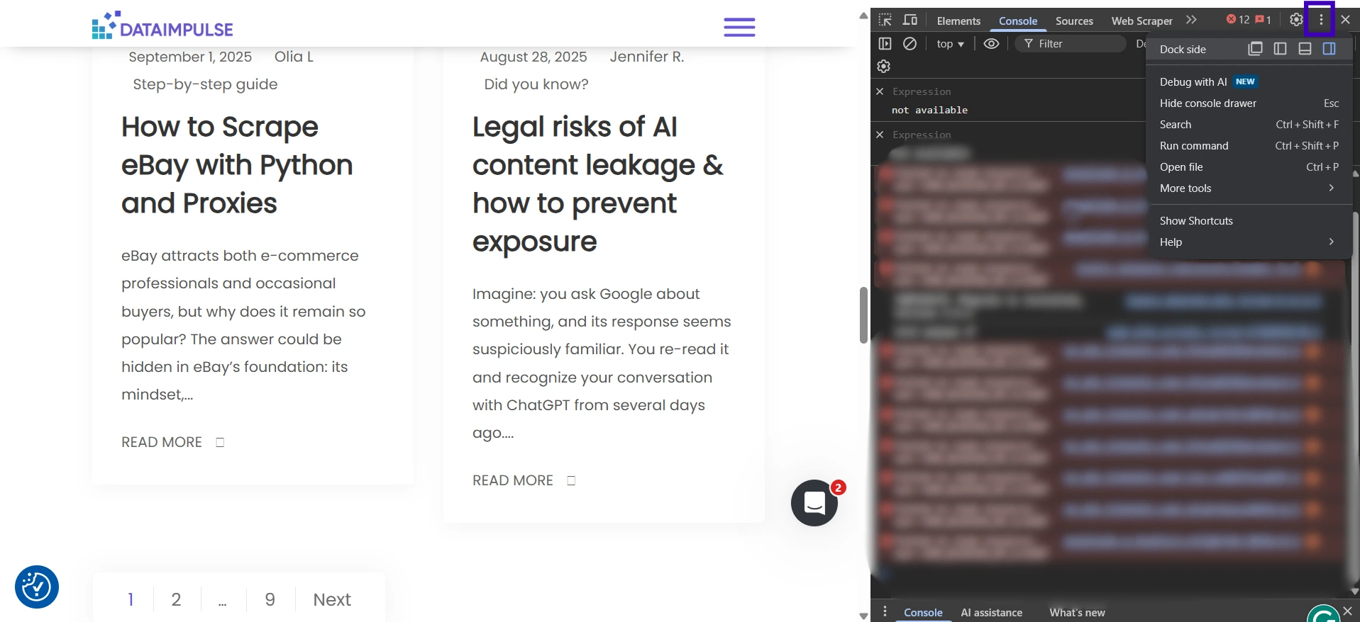 Web scraper extension integration guide