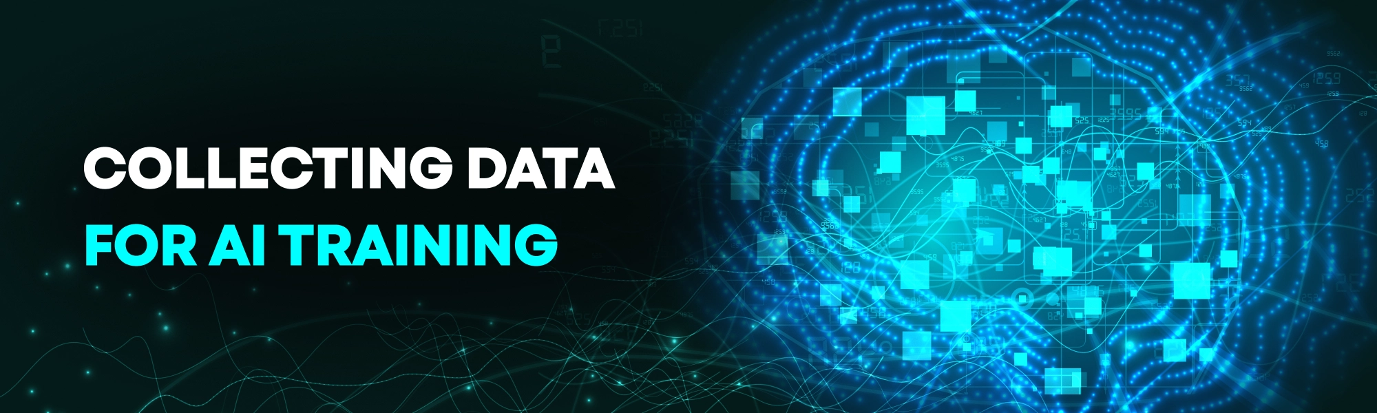 Collecting data for AI training illustration