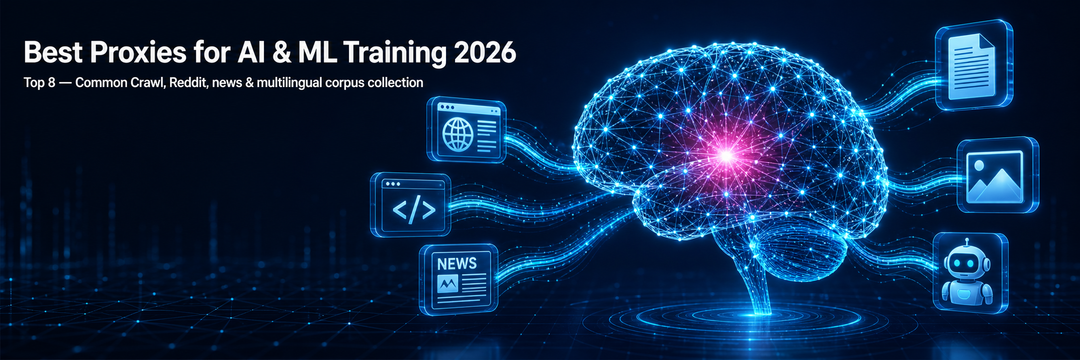 Best Proxies for AI & ML Training 2026 — DataImpulse banner cover