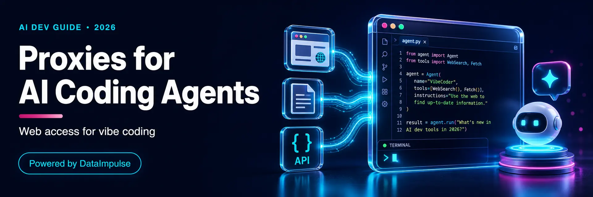 Proxies for AI coding agents - web access for vibe coding - DataImpulse