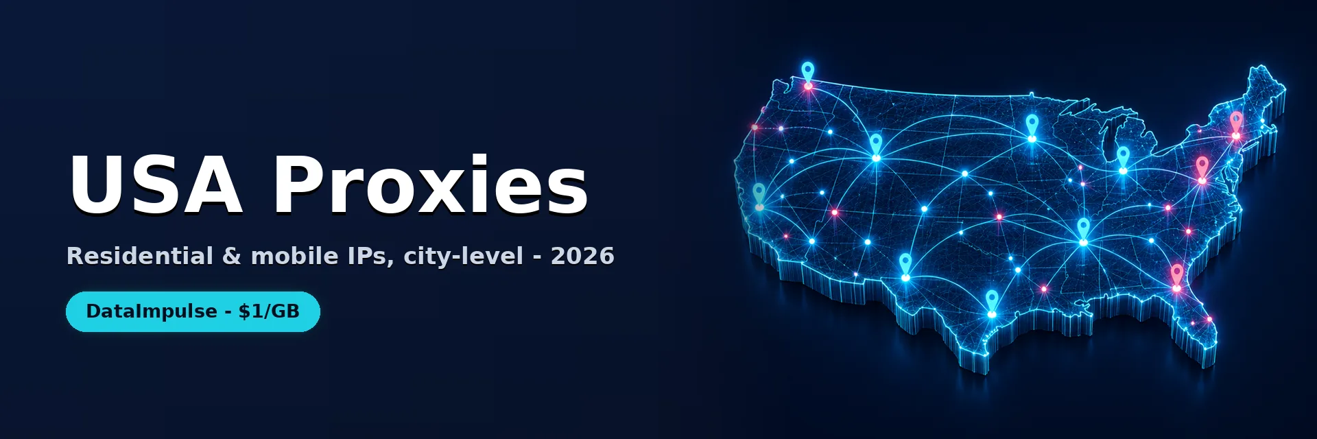 Best proxies for USA 2026 - residential and mobile IPs banner