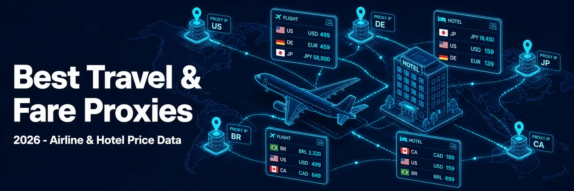 Best travel and fare proxies 2026 airline hotel scraping - banner
