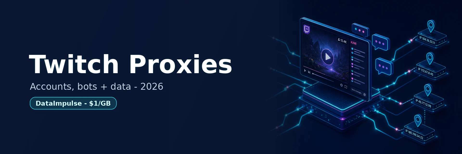 Best Twitch proxies 2026 for accounts and data - setup guide banner