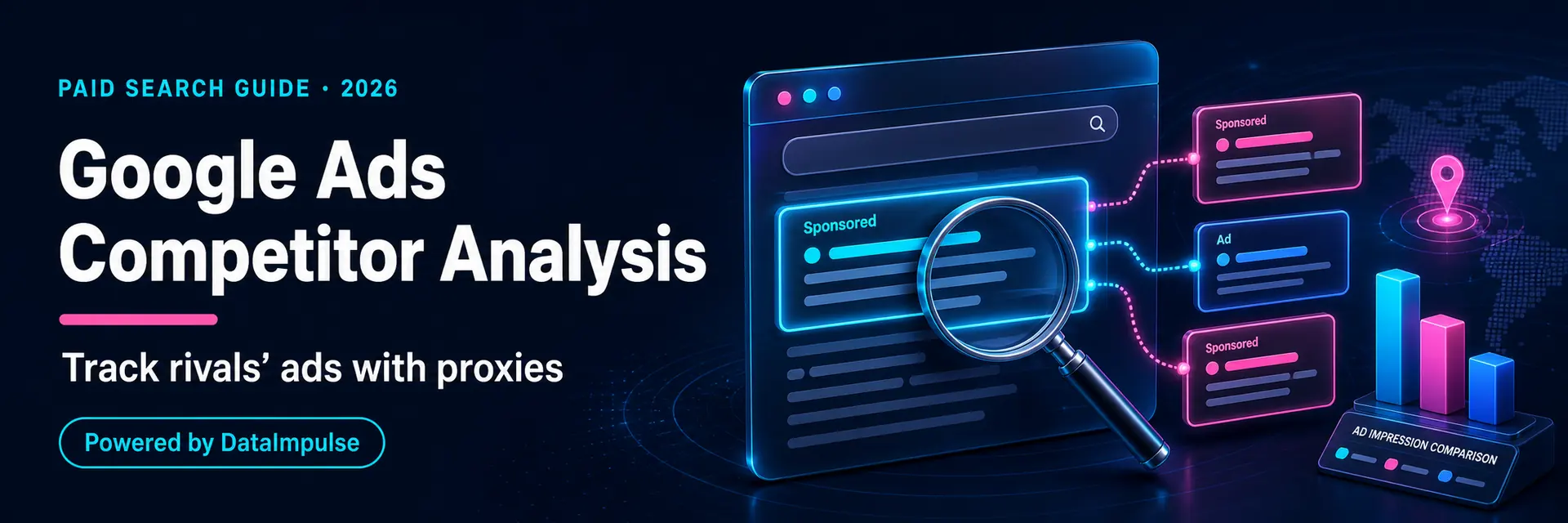 Google Ads competitor analysis - track rivals' ads with proxies - DataImpulse