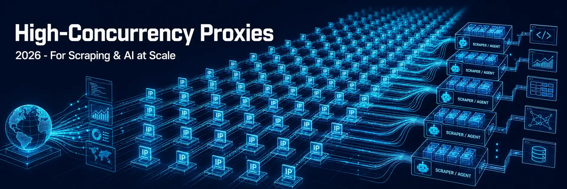 High-concurrency proxies 2026 for scraping and AI agents - banner
